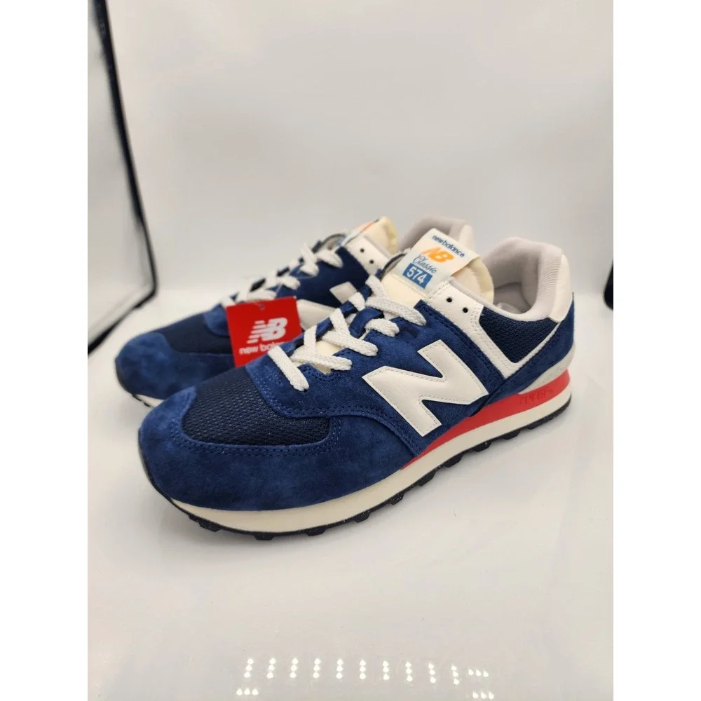 New Balance 574 Classics Navy Blue White Red U574VPN Mens 9.5 Womens 11